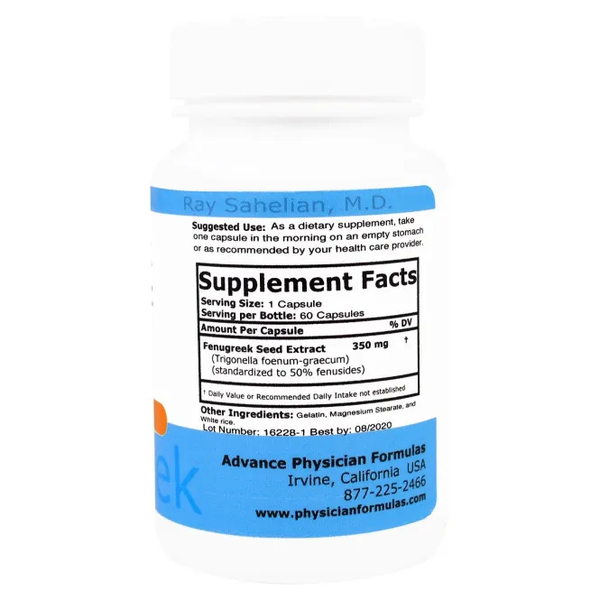 Advance Physician Formulas, Inc., Экстракт пажитника, 350 мг, 60 капсул