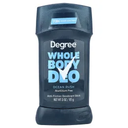 Degree, Whole Body Deo, дезодорант-стик, предотвращающий трение, Ocean Rush, 85 г (3 унции)
