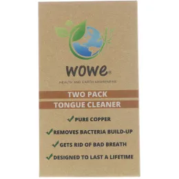 Wowe, Устройство для чистки языка из чистой меди, Упаковка из 2 штук