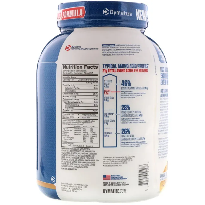 Dymatize Nutrition, Elite XT, белковый порошок со вкусом банана и ореха, 1,8 кг (4 фунта)