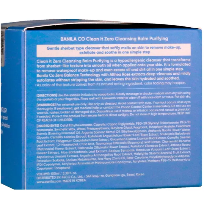 Banila Co., Clean It Zero, Cleansing Balm Purifying, 3.38 fl oz (100 ml)