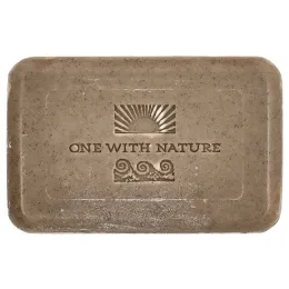 One with Nature, Тройное пилирование минеральное мыло, грязь мертвого моря, без отдушки, 200 г (7 унций)