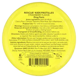 Bach, Rescue®, пастилки для детей, для снятия стресса, со вкусом клубники, 35 пастилок, 50 г (1,7 унции)