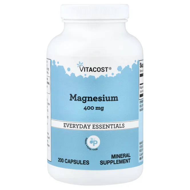 Vitacost, Everyday Essentials, Magnesium, 400 mg, 200 Capsules
