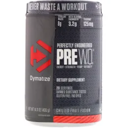 Dymatize Nutrition, Pre W.O., охлажденная смесь фруктов, 14,11 унций (400 г)