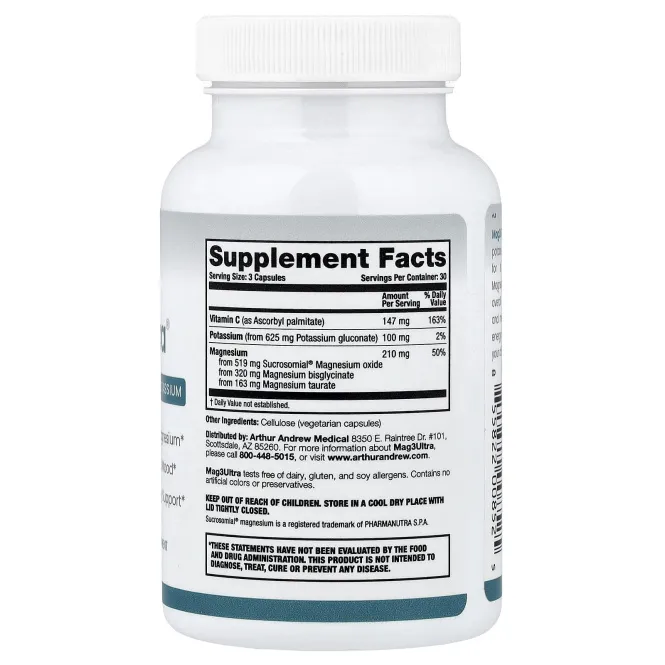 Arthur Andrew Medical, Mag3Ultra®, комплекс магния с калием, 90 капсул