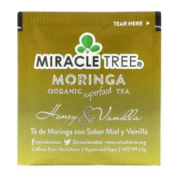 Miracle Tree, Moringa Organic Superfood Tea, Honey & Vanilla, Caffeine Free, 25 Tea Bags, 1.32 oz (37.5 g)