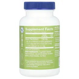 The Vitamin Shoppe, Экстракт зеленого чая, тройная сила действия, без кофеина, 100 растительных капсул