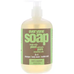 EO Products, Мыло для всех, 3 в 1, мята+кокос, 473 мл