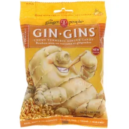 The Ginger People, Gin Gins, Ginger Candy,  Spicy Turmeric, 5.3 oz (150 g)