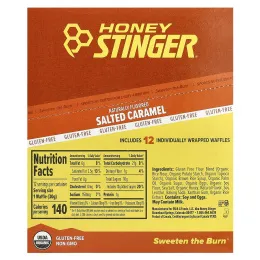 Honey Stinger, Energy Waffle, соленая карамель, 12 вафель по 30 г (1,06 унции)
