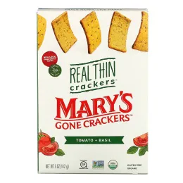 Mary's Gone Crackers, Real Thin Crackers, Tomato & Basil, 5 oz (142 g)