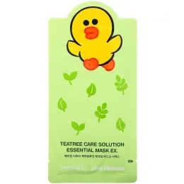 Mediheal, Line Friends, TeaTree Care Solution, успокаивающая тканевая маска, 1 шт. 24 мл