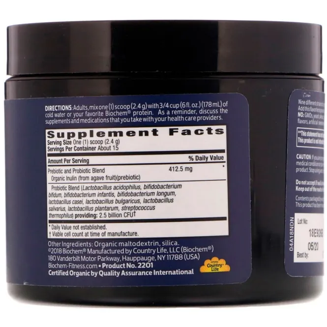 Biochem, Probiotic 9 Enhancer с пребиотиком, 1,26 унц. (36 г)