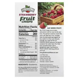 Brothers-All-Natural, Fruit Crisps, клубника, 12 пакетиков на одну порцию, 7,5 г (0,26 унции)