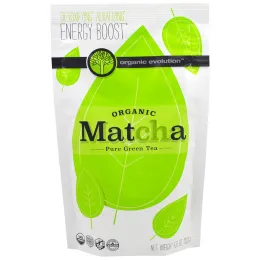 Organic Evolution, Органический маття, чистый зеленый чай, 4,23 унций (120 г)