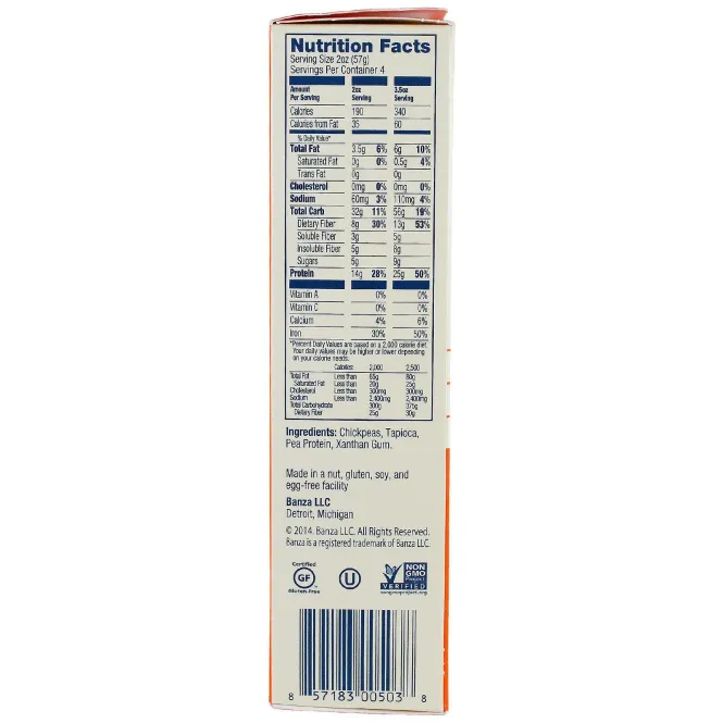 Banza, Нут в оболочке, Паста, 8 унций (227 г)