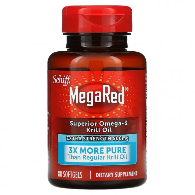 Schiff, MegaRed, Superior Omega-3 Krill Oil, 500 mg, 80 Softgels