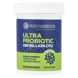 Sunwarrior, ультрапробиотик, 30 вегетарианских капсул