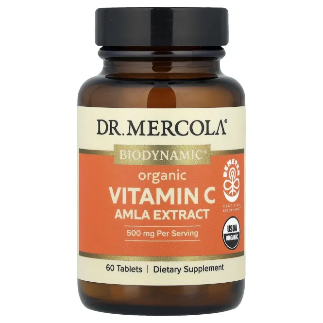 Dr. Mercola, Органический витамин C, экстракт амлы, 60 таблеток