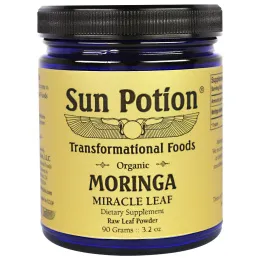 Sun Potion, Порошок из Листа Моринги, Натуральный, 3,2 унции (90 г)