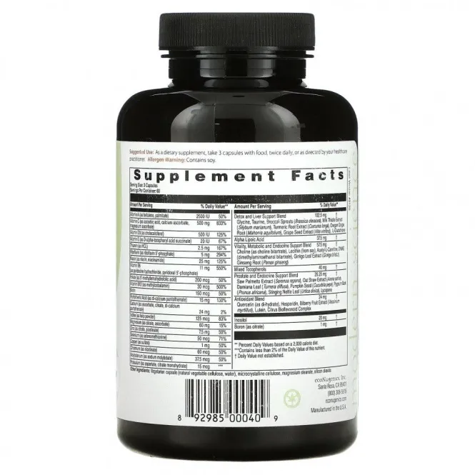 Econugenics, Men's Longevity Essentials Plus, 180 Vegetable Capsules