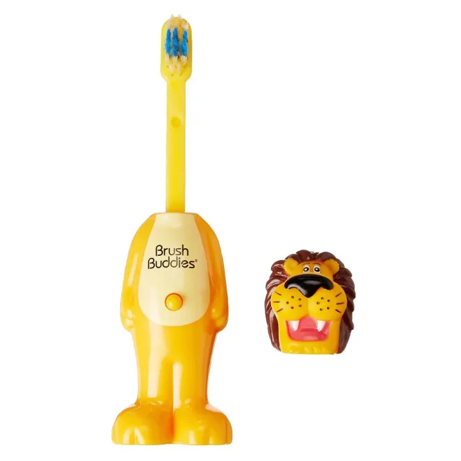 Brush Buddies, Poppin', лев Рикки, мягкая, 1 зубная щетка
