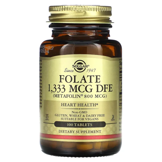 Solgar Folate (Фолат) 800 мкг, 100 таблеток
