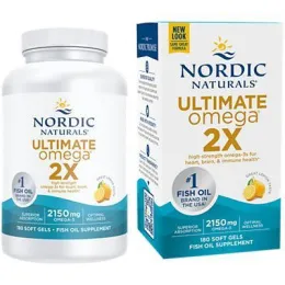 Nordic Naturals, Ultimate Omega 2X Лимон 180 софтгелей