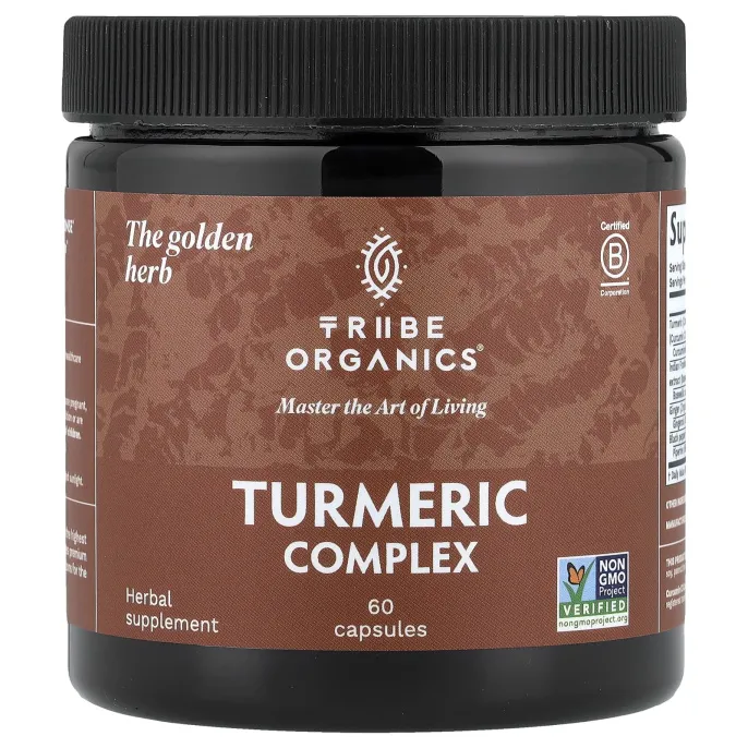 Tribe Organics, Комплекс с куркумой, 60 капсул