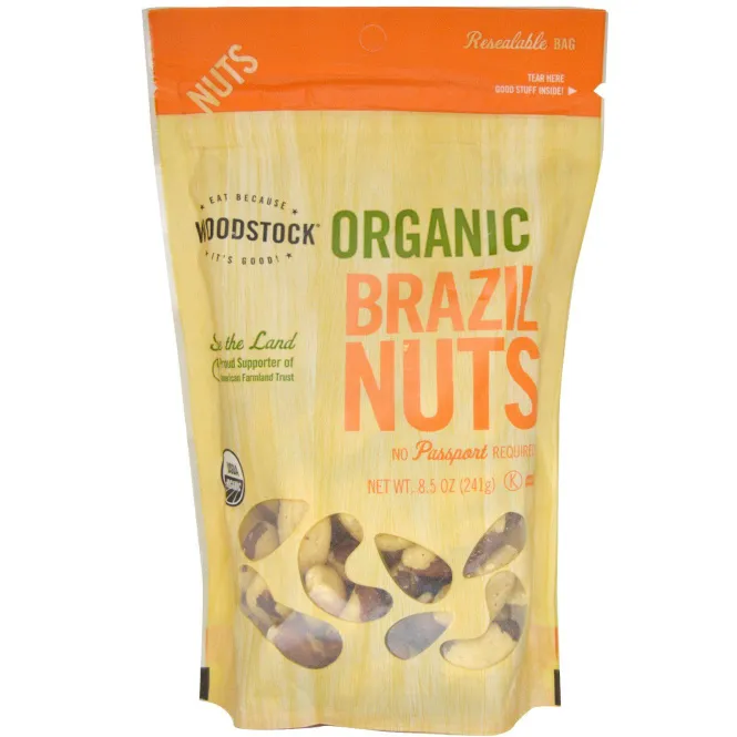 Woodstock, Органические бразильские орехи, 8,5 унций (241 г)