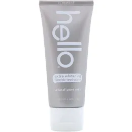 Hello, Эффективная отбеливающая фторидная зубная паста, натуральная чистая мята, 4,2 унц. (119 г)