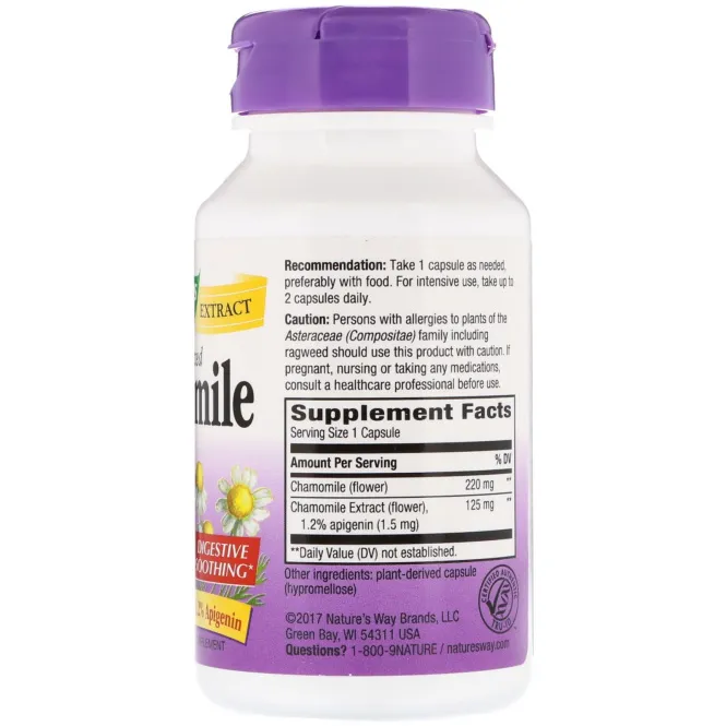 Nature's Way, Chamomile, Standardized, 60 Vegetarian Capsules