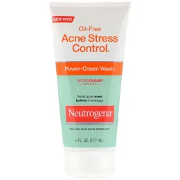 Neutrogena, Безмасляное средство от акне Acne Stress Control, крем для умывания, 6 ж. унц. (177 мл)