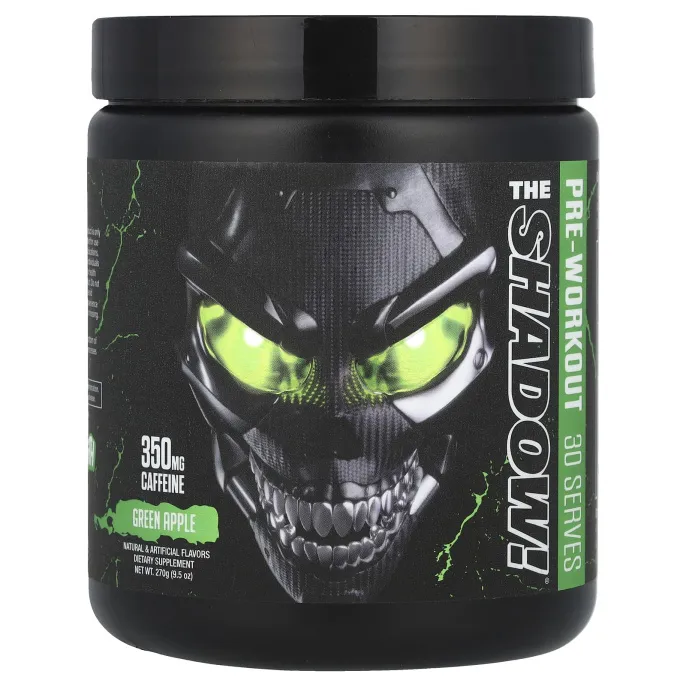 JNX Sports, The Shadow, предтренировочная добавка, зеленое яблоко, 270 г