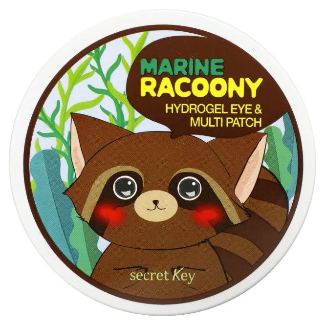 Secret Key, Marine Racoony Патчи для глаз и других зон с гидрогелем, 60 патчей