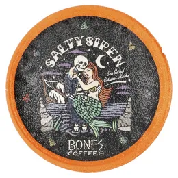 Bones Coffee Company, Salty Siren, кофейные чашки, мокко с морской соленой карамелью, 12 чашек по 10 г (0,35 унции)