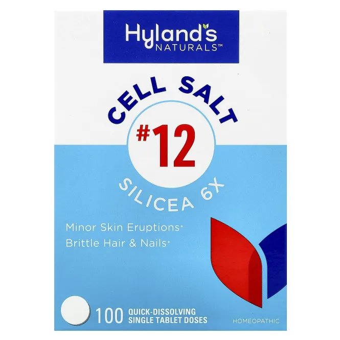 Hyland's Naturals, Cell Salt # 12, Silicea 6X, 100 быстрорастворимых таблеток