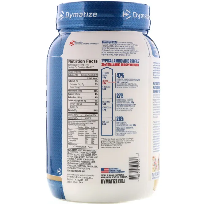 Dymatize Nutrition, Elite, 100-ный Сывороточный Протеин, Ванильный Кекс, 32 унции (907 г)