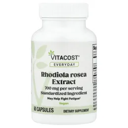 Vitacost, Everyday, экстракт родиолы розовой, 60 капсул (350 мг в капсуле)