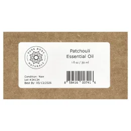 Pure Body Naturals, 100% чистое эфирное масло, пачули, 30 мл (1 жидк. унц.)