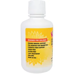 GreenPeach, Для Детей. Кальций и Магний + Цинк, Апельсиновый Вкус, 16 жидких унций (473 мл)