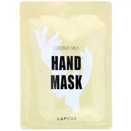Lapcos, Hand Mask, Coconut Milk, 1 Pair, 0.47 fl oz (14 ml)
