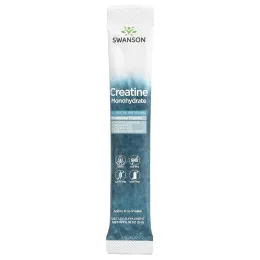 Swanson Vitamins, моногидрат креатина, без добавок, 30 стик-пакетов по 5 г (0,18 унции)