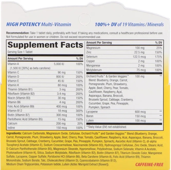 Nature's Way, Alive!, Поливитаминный комлпекс для мужчин с мультиминералами, 50 таблеток