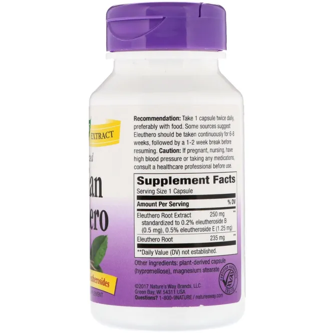 Nature's Way, Сибирский женьшень, стандартный 60 капсул