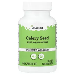 Vitacost, семена сельдерея, 100 капсул (500 мг в 1 капсуле)