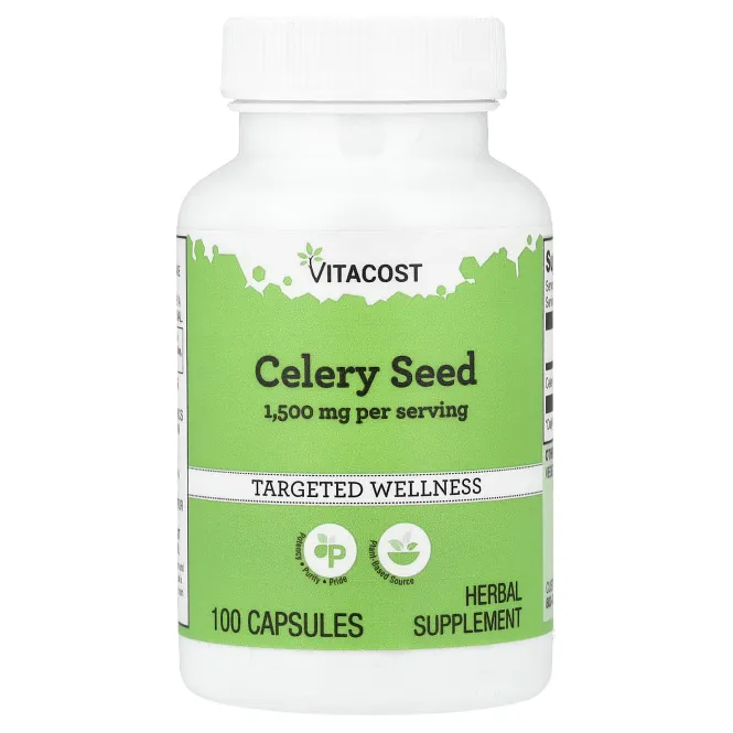 Vitacost, семена сельдерея, 100 капсул (500 мг в 1 капсуле)
