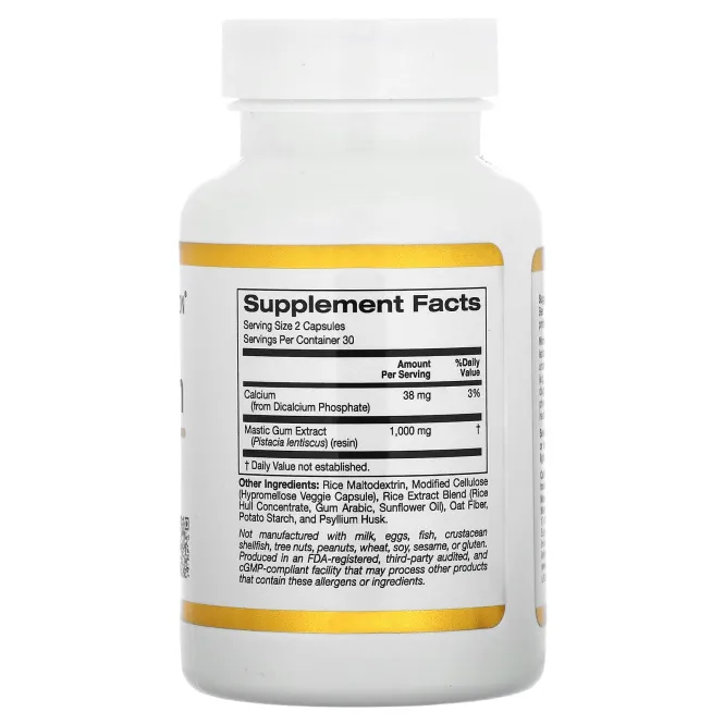 California Gold Nutrition, мастиковая смола, 500 мг, 60 растительных капсул