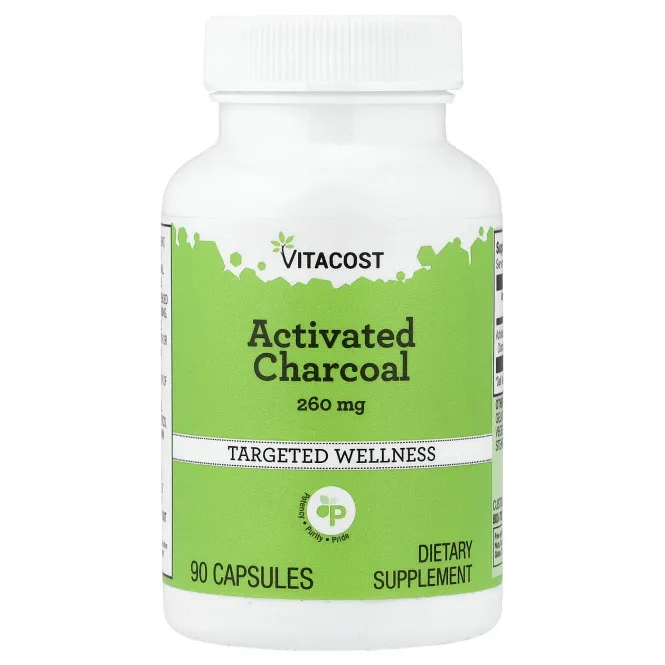 Vitacost, Activated Charcoal, 260 mg, 90 Capsules